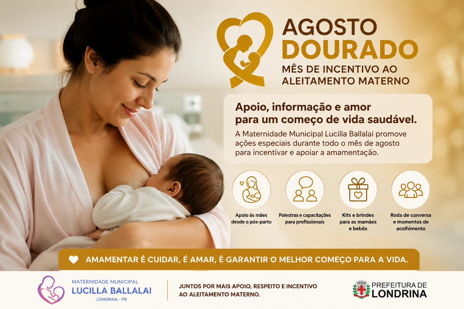 Maternidade Municipal reforça importância da amamentação com ações voltadas às mães