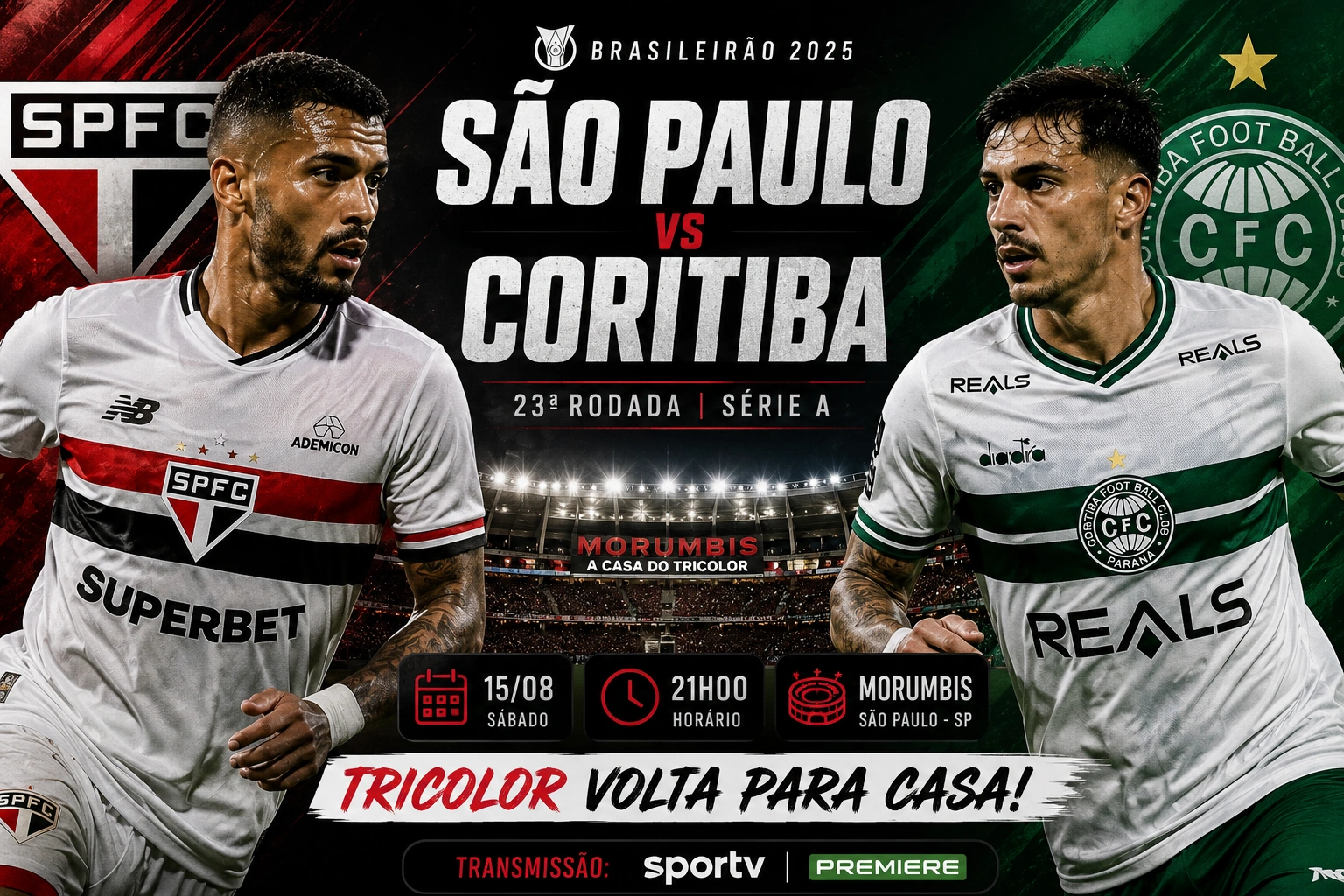 São Paulo volta ao Morumbis sob pressão e busca reação contra o Coritiba